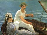 Eduard Manet Canvas Paintings - Boating